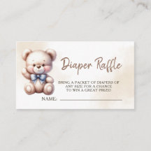 Teddybär-Baby-Party-Wasserfarbe-Windel-Raffle