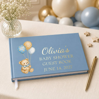Teddybär-Baby-Shower-Andenken-Gästebuch Gästebuch