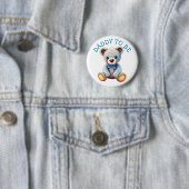 Teddybär  | Baby Shower für werdende Väter Button (Beispiel)