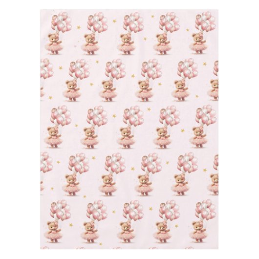 Teddybär-Babydusche Tischdecke (Vorderseite)