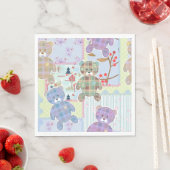 Teddybär, Babymuster Serviette (Beispiel)