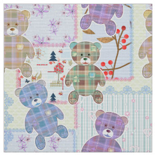 Teddybär, Babymuster Stoff