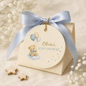 Teddybär-Babyshower-Mitgebsel-Tags Geschenkanhänger