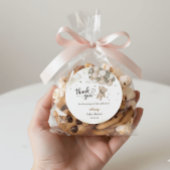 Teddybär-Ballon-Baby-Shower-Dankeschön-Aufkleber Runder Aufkleber