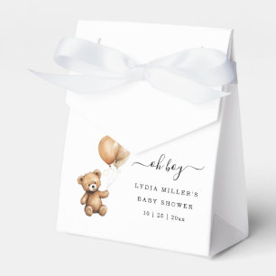 Teddybär-Ballon-Babyshower Geschlechtsneutral Geschenkschachtel