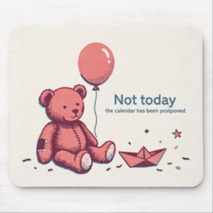 Teddybär-Ballon-Papierboot-Riso-Mauspad Mousepad