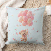 Teddybär-Ballon-Schmetterlinge  Kissen (Decke)
