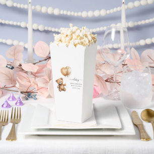 Teddybär Ballons Babyparty Geschlechtsneutral Geschenkschachtel