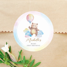 Teddybär-Ballonwolken Beary Erster Geburtstag