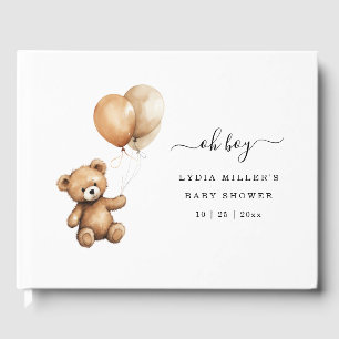 Teddybär-Balloons Baby-Party Geschlechtsneutral  Gästebuch