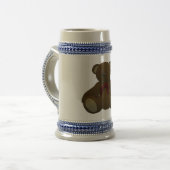 Teddybär Bierglas (Vorderseite Links)