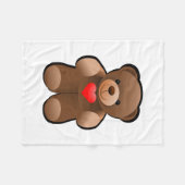 Teddybär-Bild Fleecedecke (Vorderseite (Horizontal))