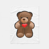 Teddybär-Bild Fleecedecke (Vorderseite)