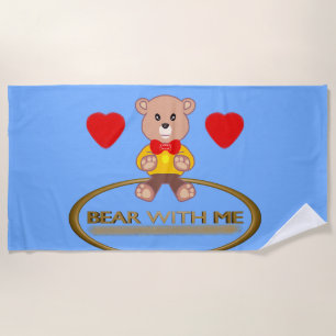 Teddybär Blau Strandtuch