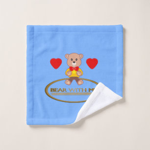 Teddybär Blau Waschlappen