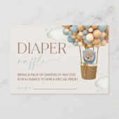 Teddybär, Blauer Ballon, Windelwirbel Begleitkarte (Vorderseite)