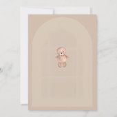 Teddybär-Braun-Baby-Party Einladung (Rückseite)