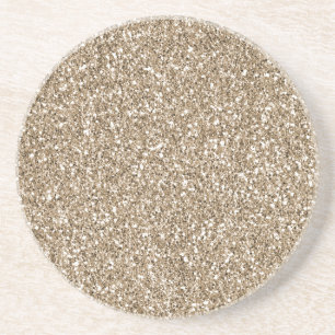 Teddybär Braun Gold Glitter Getränkeuntersetzer