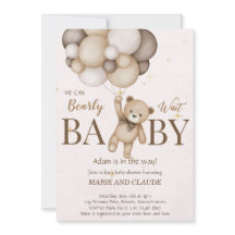 Teddybär braune Ballons Babydusche