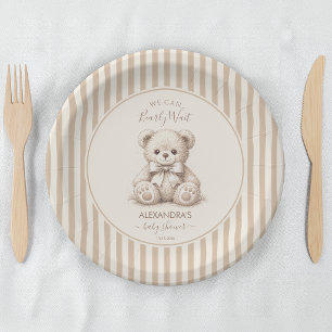 Teddybär & Braungestreifter Bär können es kaum erw Pappteller