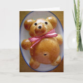 Teddybär-Brot-Rezept-Gruß-Karte Karte (Vorderseite)