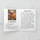 Teddybär-Brot-Rezept-Gruß-Karte Karte (Innenseite)