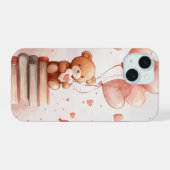 Teddybär & Bücher iPhone 15 Hülle (Rückseite (Horizontal))