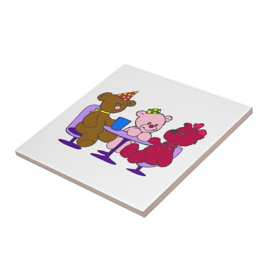 Teddybär-Café Fliese (Seite)