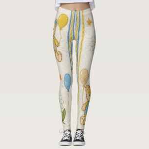 Teddybär-Daisy-Garten-Muster (10) Leggings