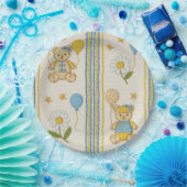 Teddybär-Daisy-Garten-Muster (10) Pappteller (Party)