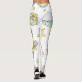 Teddybär-Daisy-Garten-Muster (16) Leggings (Rückseite)
