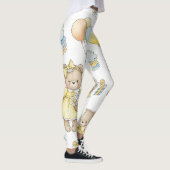 Teddybär-Daisy-Garten-Muster (16) Leggings (Rechts)