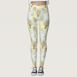 Teddybär Daisy Garten Muster (3) Leggings