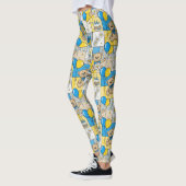 Teddybär Daisy Garten Muster (4) Leggings (Links)
