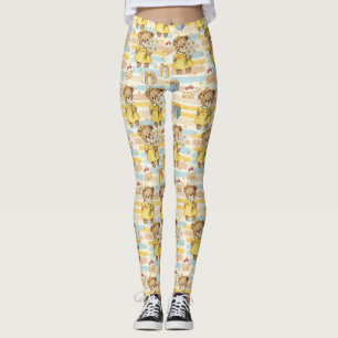Teddybär Daisy Garten Muster (5) Leggings