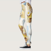 Teddybär-Daisy-Garten-Muster (8) Leggings (Links)
