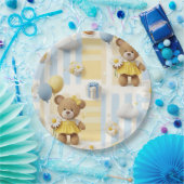 Teddybär-Daisy-Garten-Muster (8) Pappteller (Party)