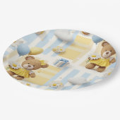 Teddybär-Daisy-Garten-Muster (8) Pappteller (Schrägansicht)