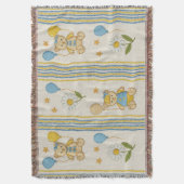 Teddybär-Daisy-Gartenmuster (10) Decke (Vorderseite Vertikal)