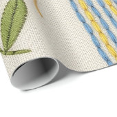 Teddybär-Daisy-Gartenmuster (10) Geschenkpapier (Rolleneckpunkt)