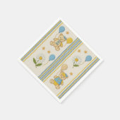 Teddybär-Daisy-Gartenmuster (10) Serviette (Ecke)