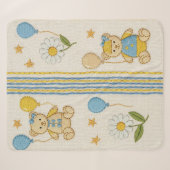 Teddybär-Daisy-Gartenmuster (10) Sherpadecke (Vorderseite (Horizontal))