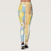 Teddybär-Daisy-Gartenmuster (12) Leggings (Rückseite)