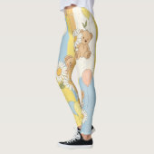 Teddybär-Daisy-Gartenmuster (12) Leggings (Links)