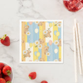 Teddybär-Daisy-Gartenmuster (12) Serviette (Beispiel)