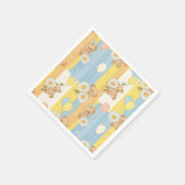 Teddybär-Daisy-Gartenmuster (12) Serviette (Ecke)