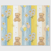 Teddybär-Daisy-Gartenmuster (13) Geschenkpapier (Flach)