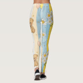Teddybär-Daisy-Gartenmuster (13) Leggings (Rückseite)