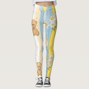Teddybär-Daisy-Gartenmuster (13) Leggings