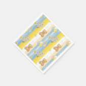 Teddybär-Daisy-Gartenmuster (13) Serviette (Ecke)